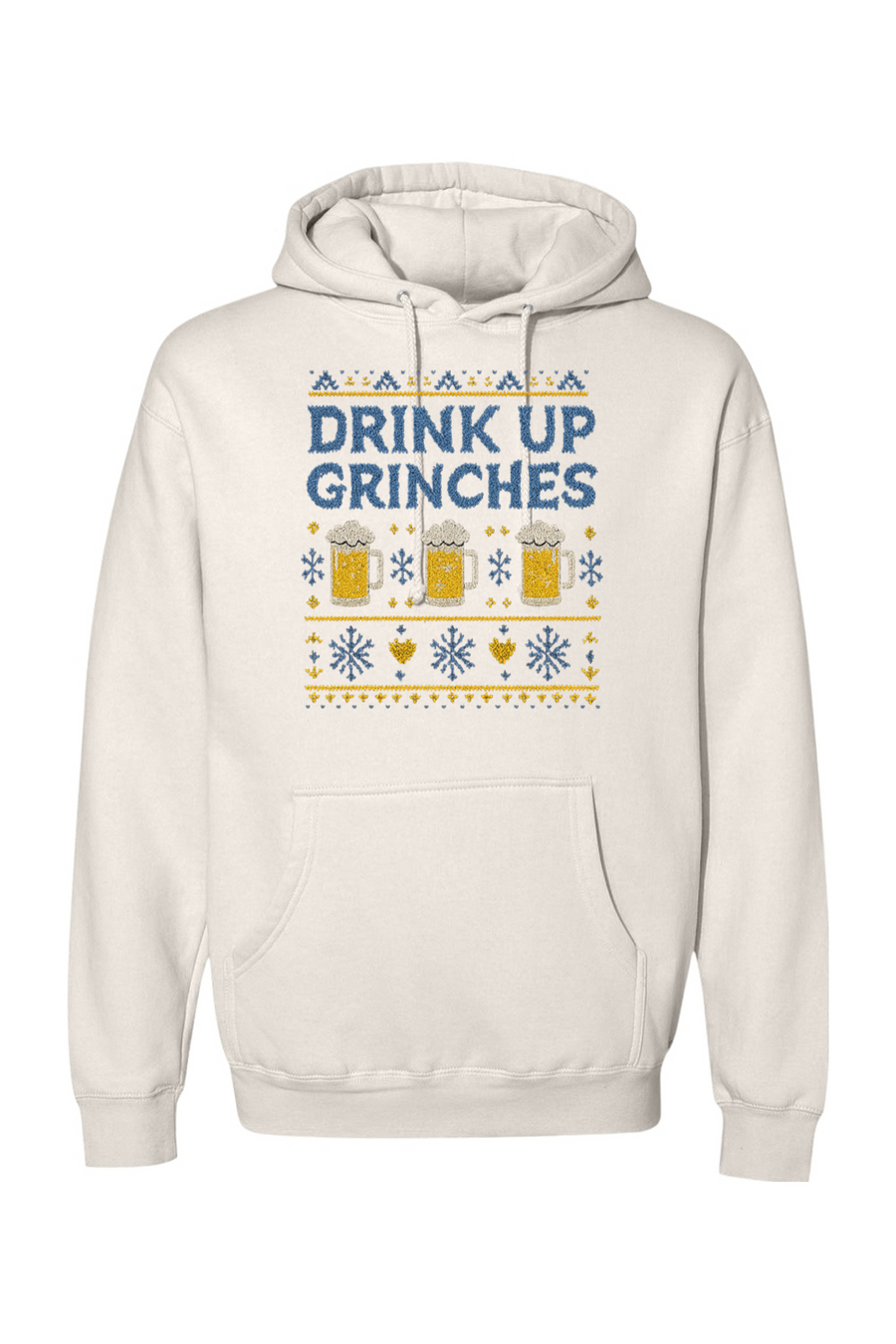 Beige Christmas hoodie with 