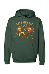 Green Christmas hoodie with 