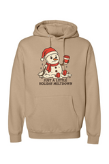 Dark beige Christmas hoodie with 