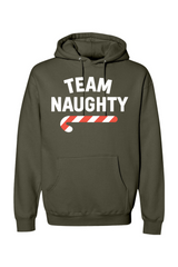 Olive green Christmas hoodie with 