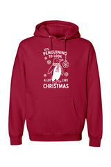 Red Christmas hoodie with 