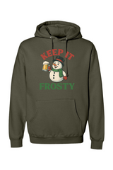 Olive green Christmas hoodie with 