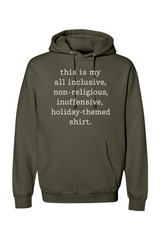 Olive green Christmas hoodie with 