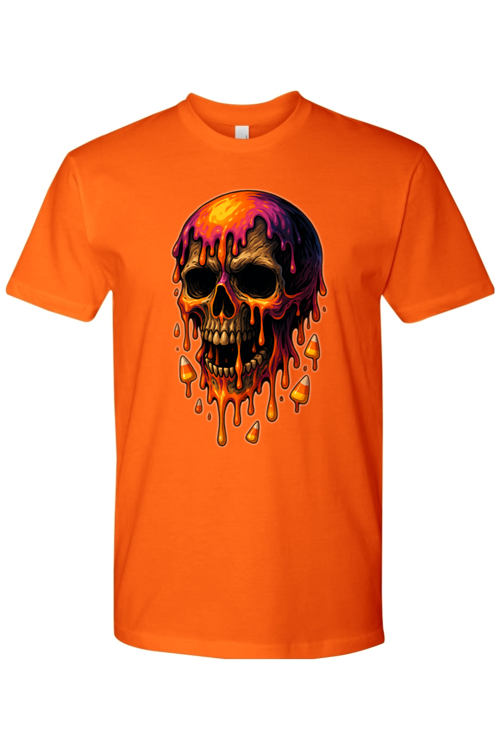 Candy Corn Drip Skull T-Shirt