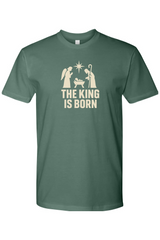 Pine green religious Christmas t-shirt with 