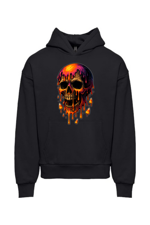 Candy Corn Drip Skull Hoodie