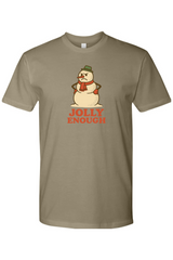 Olive green vintage Christmas t-shirt with 