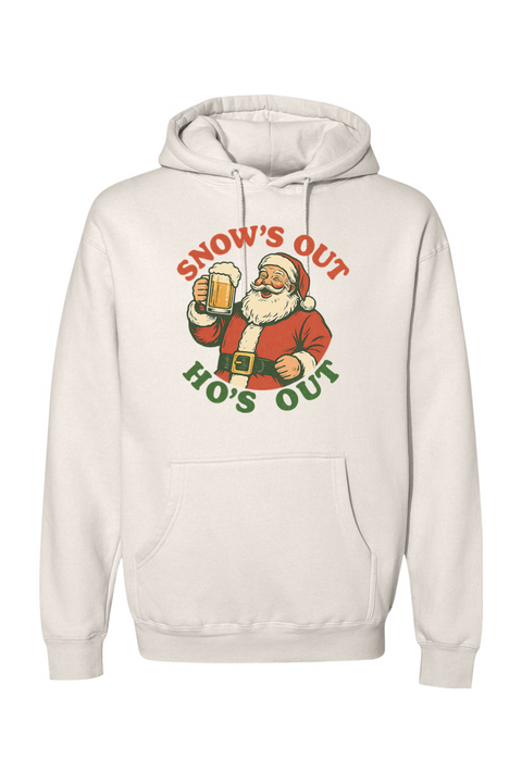 Beige Christmas hoodie with 
