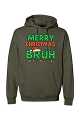 Olive green Christmas hoodie with 