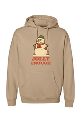 Dark beige vintage Christmas hoodie with 