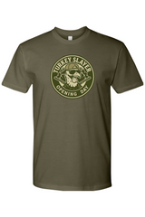 Olive green Thanksgiving t-shirt with 