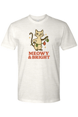Light cream vintage Christmas t-shirt with 