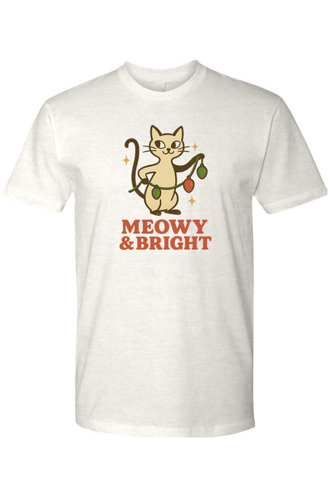 Light cream vintage Christmas t-shirt with 