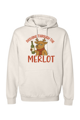 Beige Christmas hoodie with 