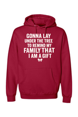 Red Christmas hoodie with 