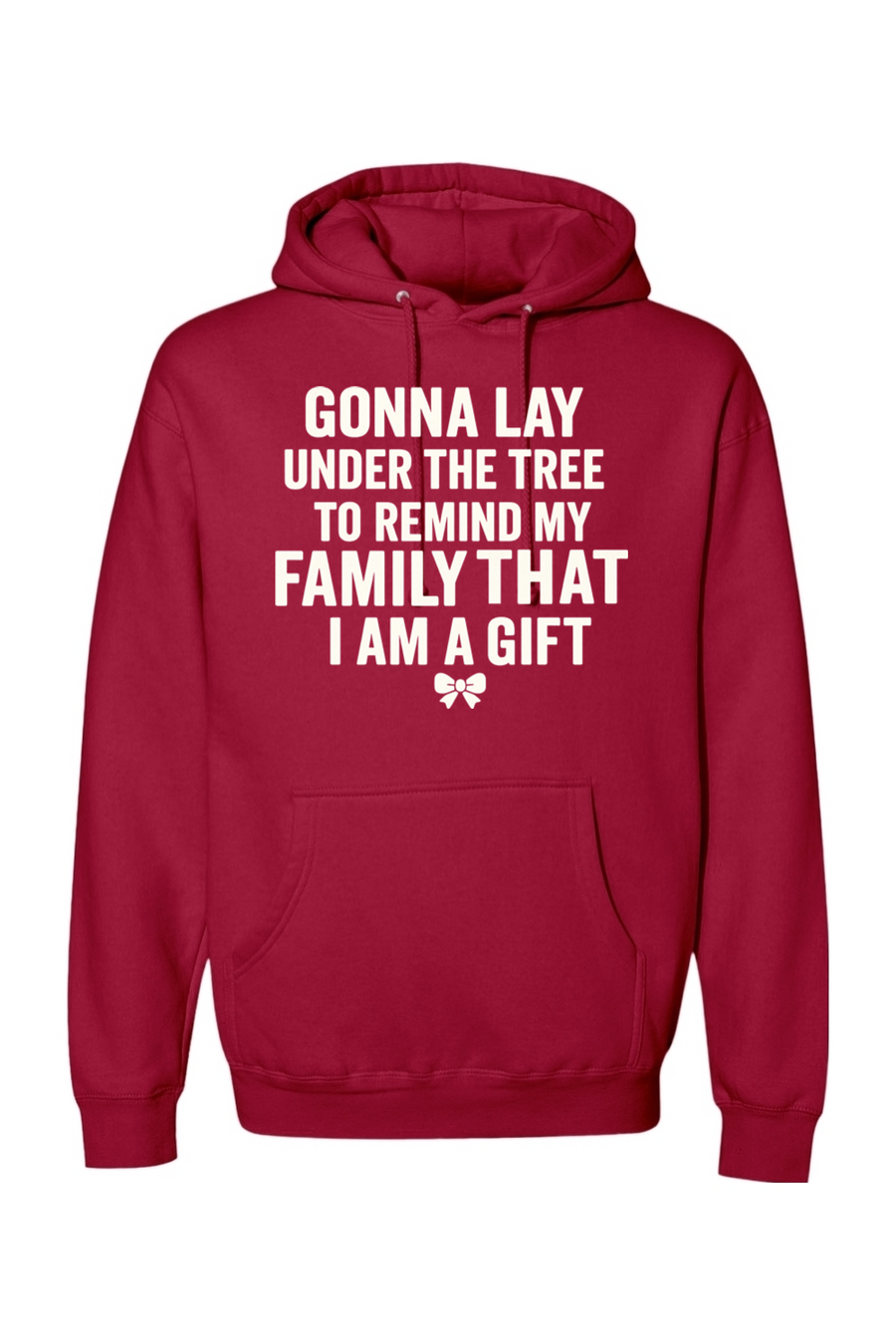 Red Christmas hoodie with 