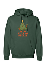 Green vintage Christmas hoodie with 