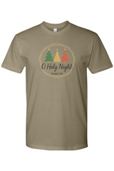 Olive green religious Christmas T-Shirt with 