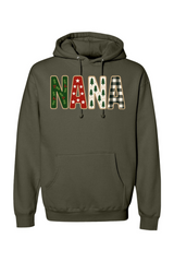 Olive green Christmas hoodie with 