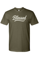 Dark olive green Thanksgiving t-shirt with 