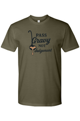 Dark olive green Thanksgiving t-shirt with 