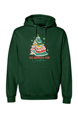 Dark green Christmas hoodie with 