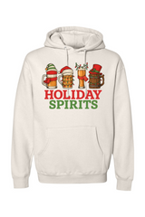 Beige Christmas hoodie with 