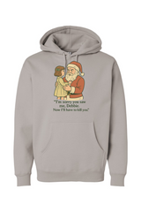 Gray Christmas hoodie with 