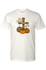Light cream Thanksgiving t-shirt with 