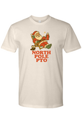 Beige vintage Christmas t-shirt with 