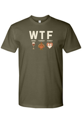 Olive green Thanksgiving t-shirt with 