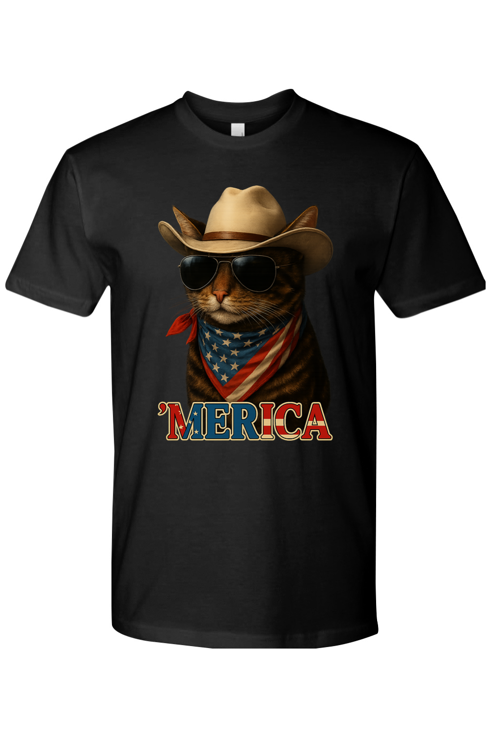 'Merica Cowboy Cat T-Shirt