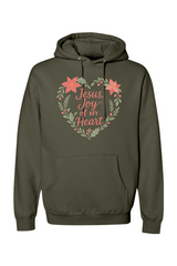 Olive green Christmas hoodie with 