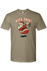 Dark beige Christmas t-shirt with 