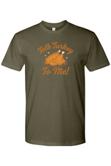 Dark olive green Christmas t-shirt with 