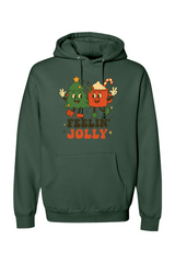Dark green Christmas hoodie with 