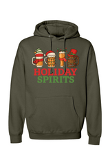 Olive green Christmas hoodie with 