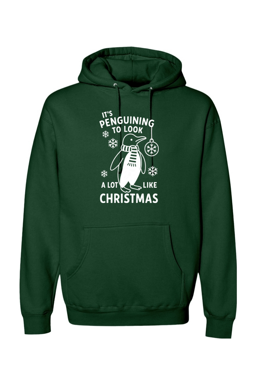 Dark green Christmas hoodie with 