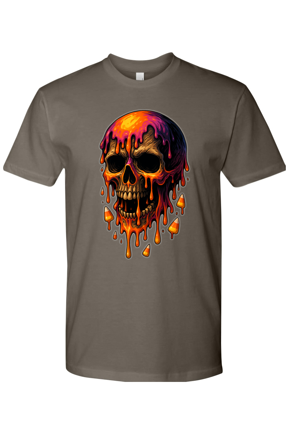 Candy Corn Drip Skull T-Shirt