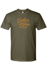 Olive green Thanksgiving t-shirt with 