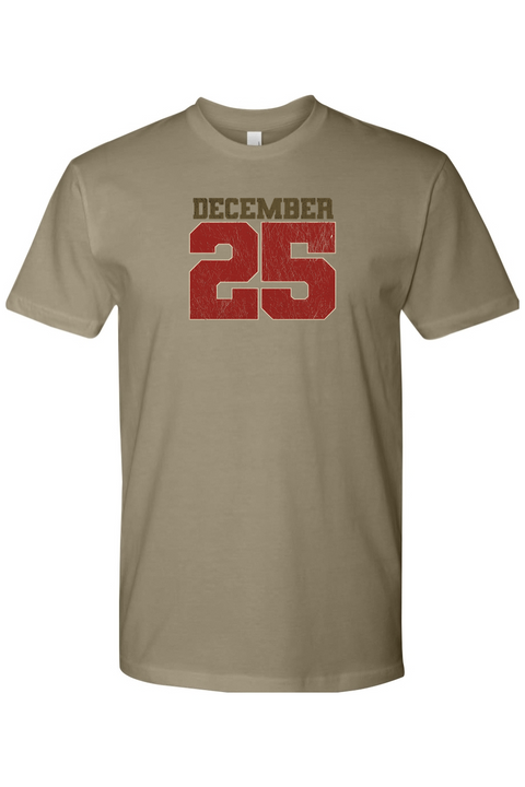 Olive green Christmas t-shirt with 