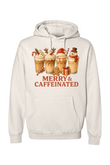 Beige Christmas hoodie with 