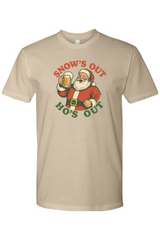 Dark beige Christmas t-shirt with 