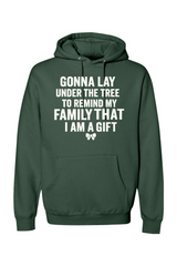 Pine green Christmas hoodie with 