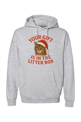 Heather gray Christmas hoodie with 