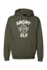 Olive green Christmas hoodie with 