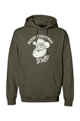 Olive green Christmas hoodie with 