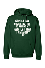 Dark green Christmas hoodie with 
