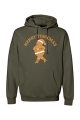 Olive green Christmas hoodie with 