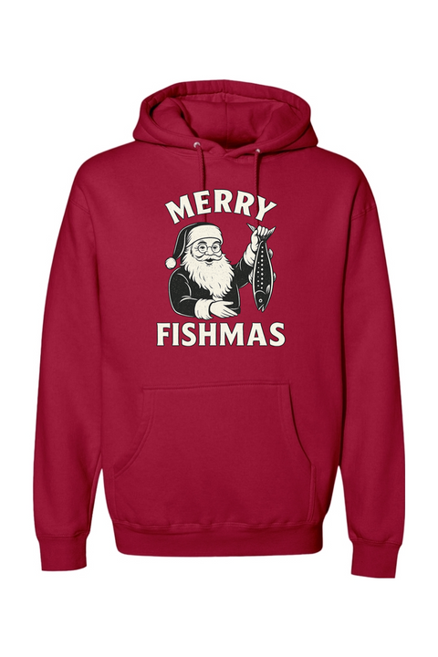 Red Christmas hoodie with 